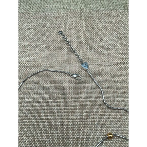 Brighton Everyday Silver Mini Heart Stopper Beads Necklace Silver Gold - Picture 5 of 9